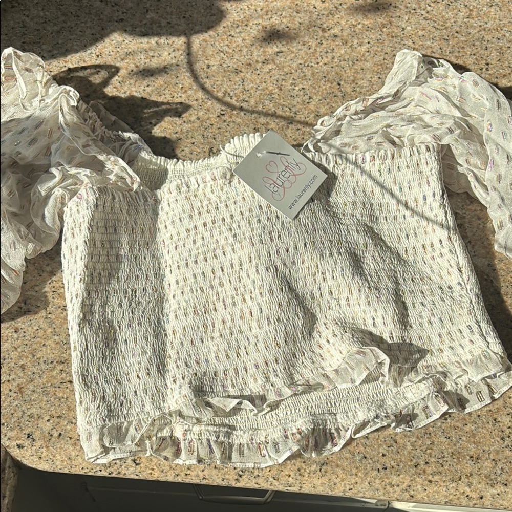 Lulus White Off-Shoulder Top